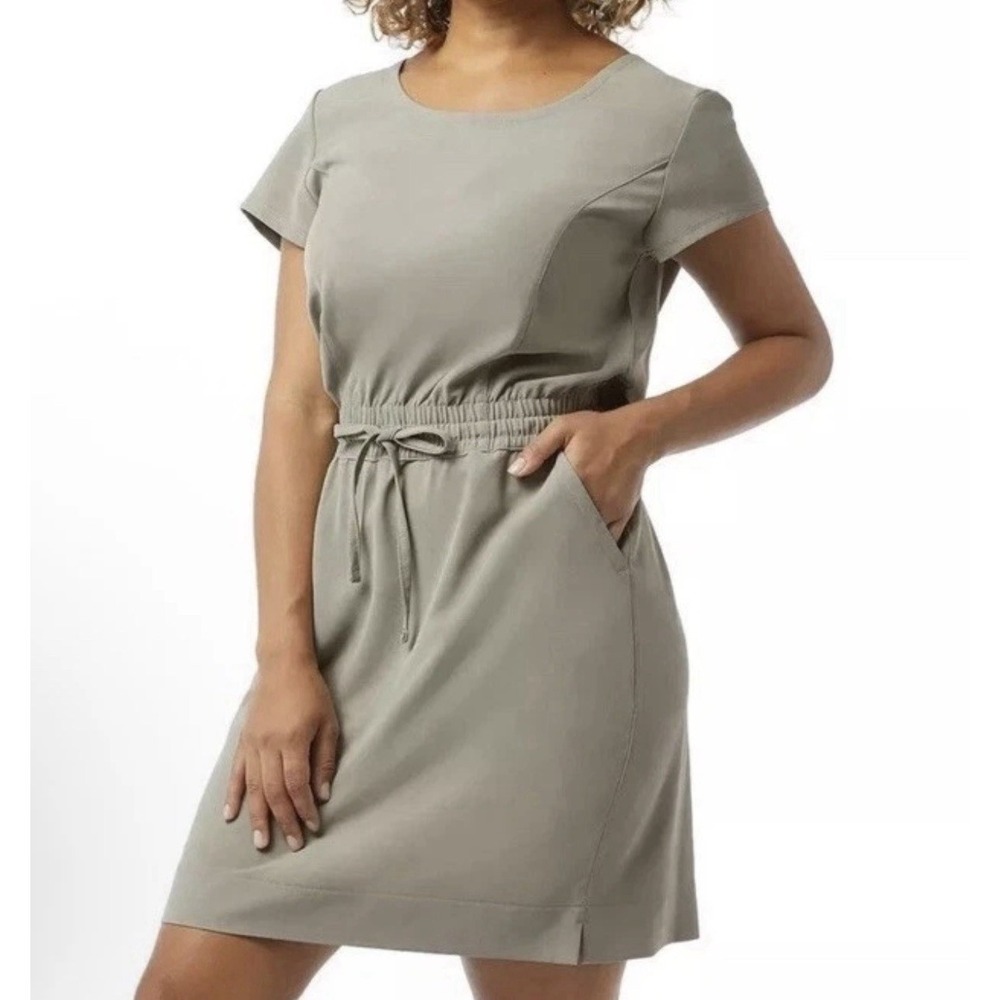 32 Degrees Cool Women's Sage Green Active Casual Short Sleeve Dress Size XXL New